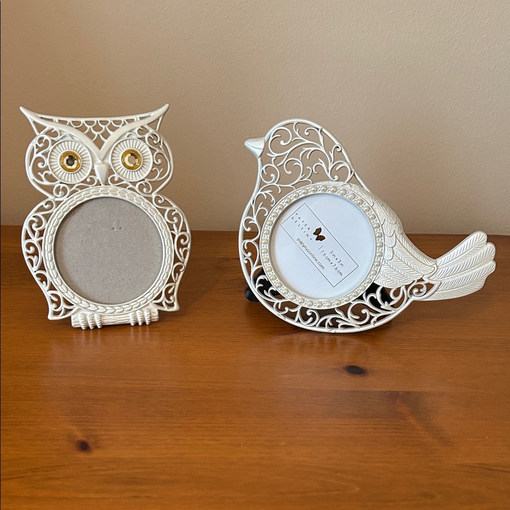 Set/2 Metal Papyrus Picture Frames